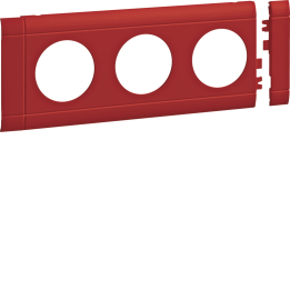 Hager GB080303020 Frontplate 3-gang Socket Lid Red
