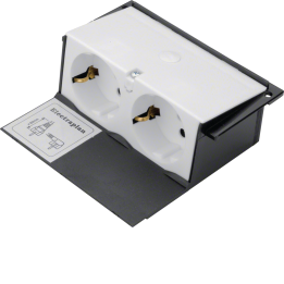 Hager GBES29010 Device Casing for KDQ08/E04 2-Gang Power Outlet