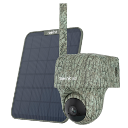 REOLINK RL-GO-SERIES-G450-SOLARKIT-CAMO Kit de cámara de seguridad solar de 4MP con 2K QHD, visión nocturna en color, detección 