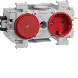 Hager GS11013020 Socket-outlet+Switch f-mount Red