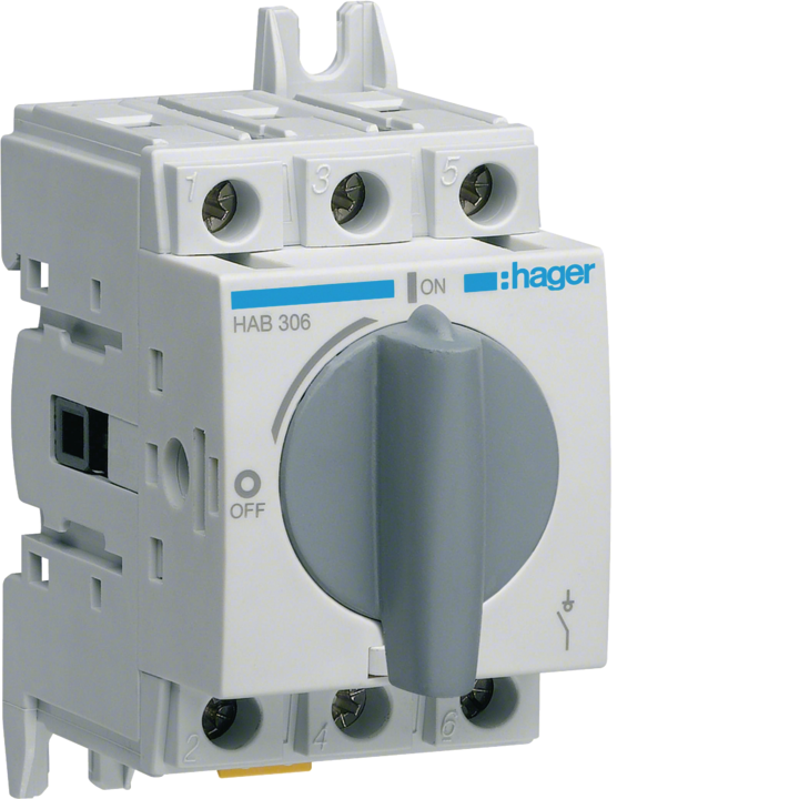 Hager HAB306 Load Break Switch 3P 63A