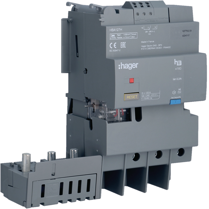 Hager HBA127H RCCB 3P+N 125A 300mA Type A