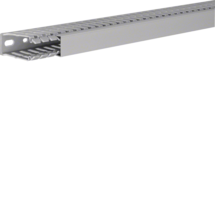 Hager BA760025 Slotted Panel Trunking 60x25mm Grey