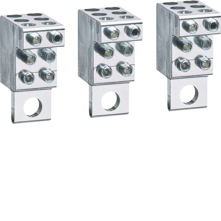 Hager HYS155H Cage Term P160 Cu/Al 3P 6x4-25mm² Distribution Block