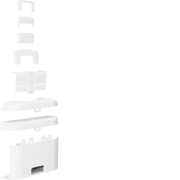 Hager ATA205089016 T piece for ATEHA trunking, 20x50mm, traffic white