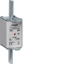 Hager LNH2040M NH2 gG 500V 40A Fuse Link with Central Indicator