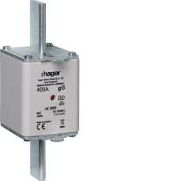 Hager LNH2400M NH2 gG 500V 400A Fuse Link with Central Indicator