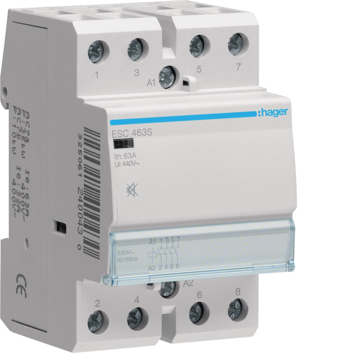 Hager ETC463 Humfree Contactor 63A 4NO 230V