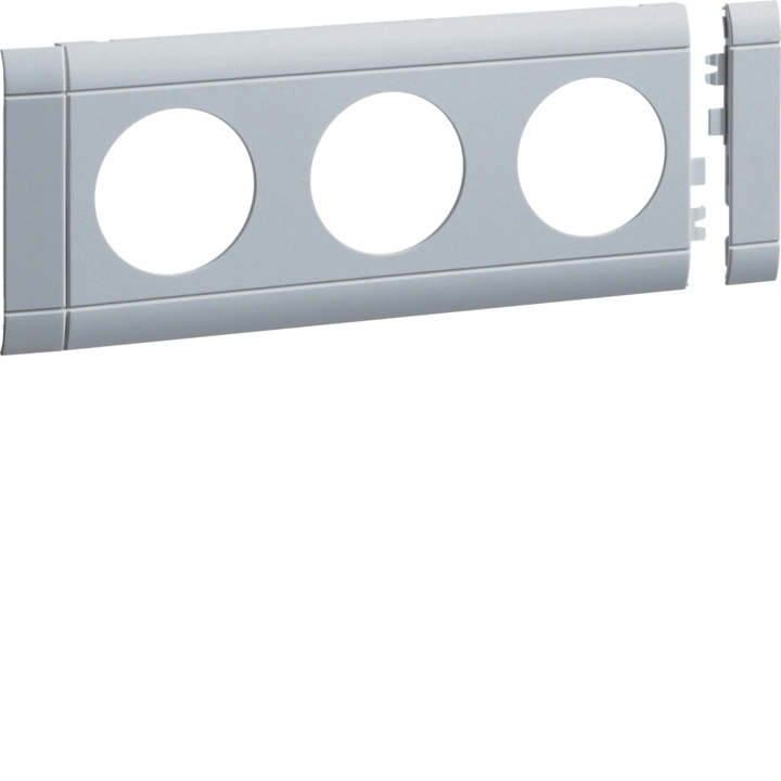 Hager GB08030LAN Frontplate 3-gang Socket Lid 80 Aluminium