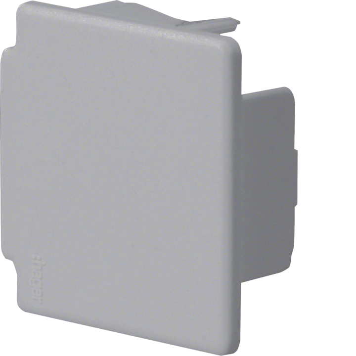 Hager LF4004067030 End Cap for HFR 40x40mm Duct, Stone Grey (RAL 7030)