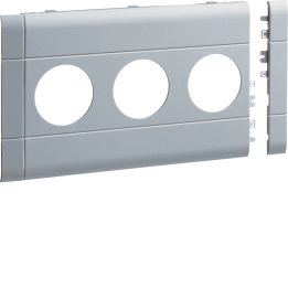 Hager GB12030LAN Frontplate 3-Gang Socket 120 Aluminium