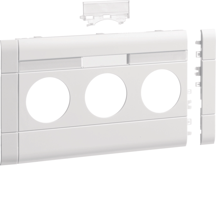 Hager GB120319016 Frontplate 3-gang Socket BRA/H/S 120 LF White