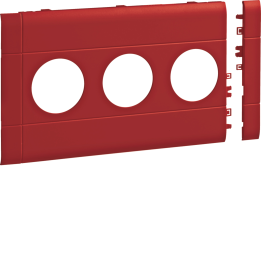 Hager GB120303020 Frontplate 3-gang Socket Red