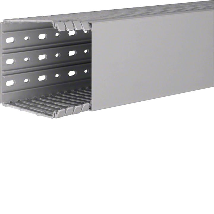 Hager BA7100100 Slotted Panel Trunking 100x100mm, Grey