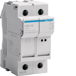 Hager LSN412 Fuse Carrier 1P+N 25A 400V AC 2M
