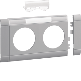 Hager GB080217035 Frontplate 2-gang socket lid 80 LF lg White