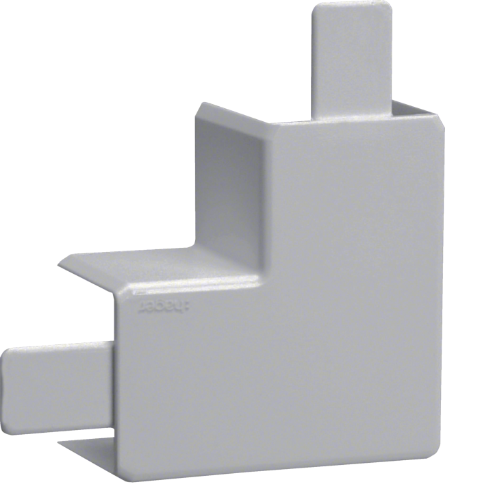 Hager LF3003057030 Flat Angle for HFR Cable Tray 30x30mm Stone Grey (RAL 7030)