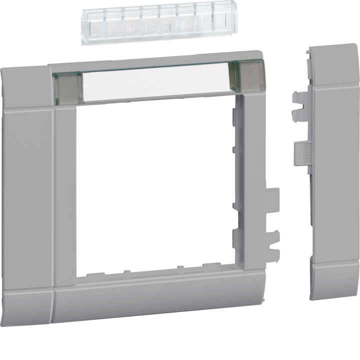 Hager GR0802ALAN Frontplate 55 mod. HFR, 80mm, Aluminium