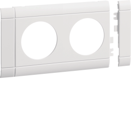 Hager GB080209016 Frontplate 2-gang socket lid 80 tw