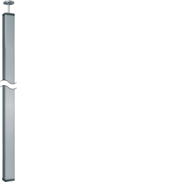 Hager DA200 DAS803400ELN Pressure Fixing Cable Trunking 3.4m, Anodised Aluminium