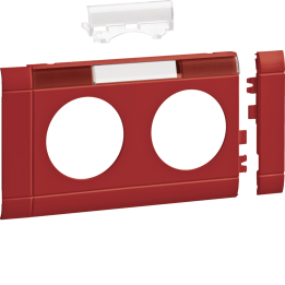 Hager GB080213020 Frontplate 2-gang socket lid 80 LF red