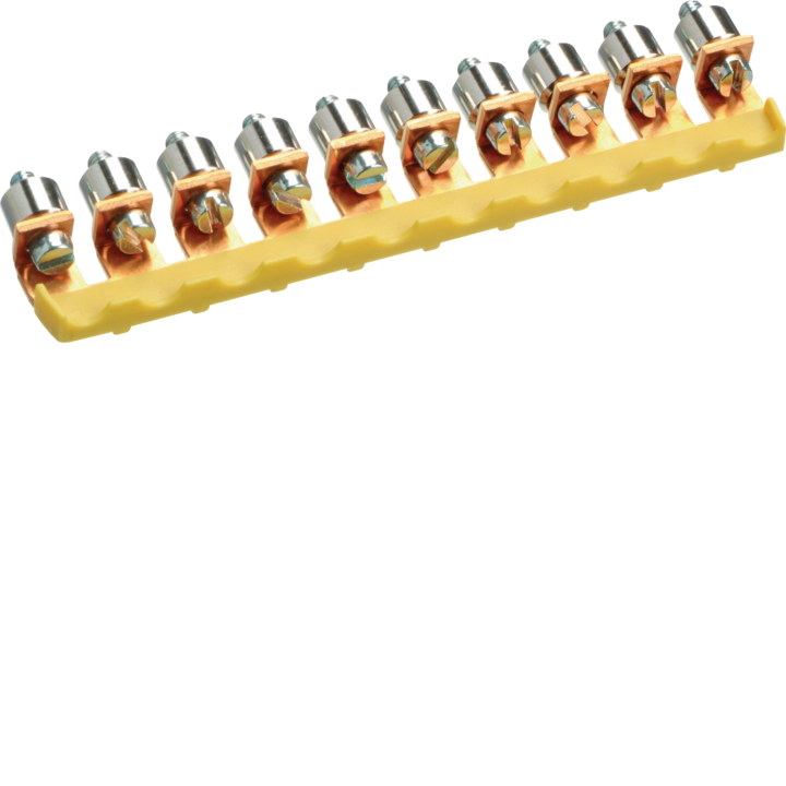 Hager KWJ06B10 Jumper Insulated 10mm² 10-Way Distribution Block