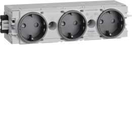 Hager GS30009011 Prise 3 prises Wago Profil C