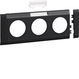 Hager GB080319011 Plaque frontale couvercle de prise triple 80 LF blanc