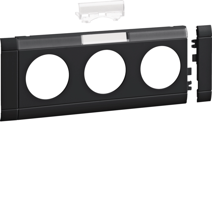 Hager GB080319011 Plaque frontale couvercle de prise triple 80 LF blanc