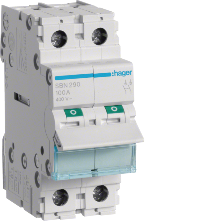 Hager SBN290 2P 100A Interruptor Seccionador