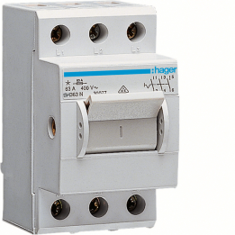 Hager SH363N Interruptor Seccionador 63A 3P 2.5 Módulos
