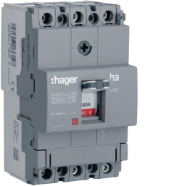 Hager HDA160L MCCB 3P 160A 18kA