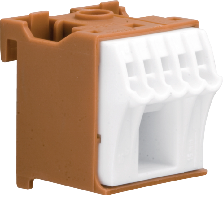 Hager KN06P Distribution Block, 6 Connections, Quick Connect