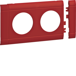 Hager GB080203020 Plaque frontale, couvercle de prise double 80 rouge