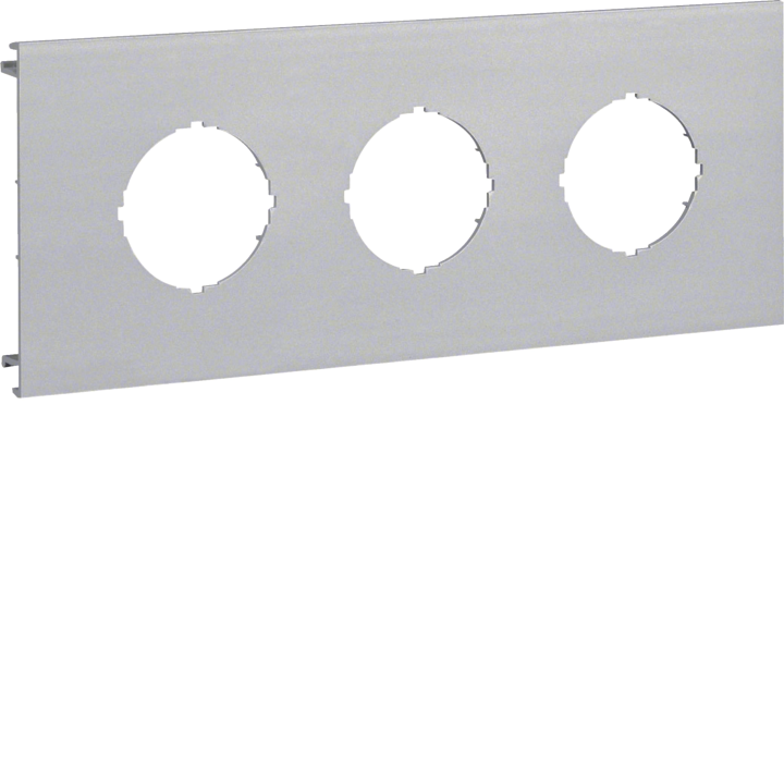 Hager L87337035 Couvercle prédécoupé 3 gangs, gris clair (RAL 7030) pour goulotte BR70130