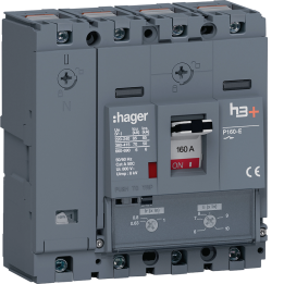 Hager HES161DC MCCB H3+ P160 TM 4x160A 70kA