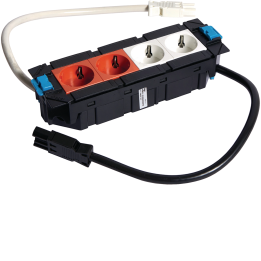 Hager GTV2RW2ROWG325 Prise de courant 2x Schuko 2x RJ45 Cat.6, blanc