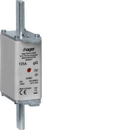 Hager LNH1125M HRC LV Fuse Link NH1 gG AC500V 125A