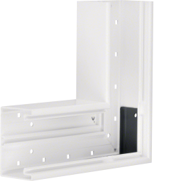 Hager R89259010 Coin plat pour goulotte BR70100, blanc pur