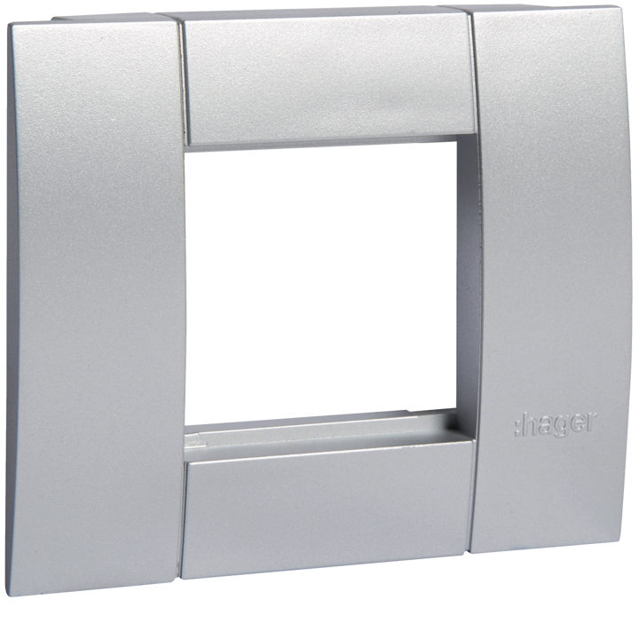 Hager GT451ALU Boîte de Prise 1 Gang 45x45mm Aluminium