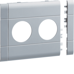 Hager GB10020LAN Prise frontale 2 prises BRH 100 Alu