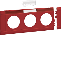 Hager GB080313020 Plaque frontale couvercle de prise triple 80 LF rouge