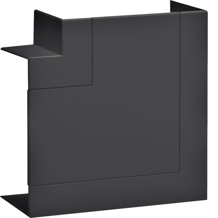 Hager BRP651305H9011 Coin plat pour goulottes BRP/BRAP, noir