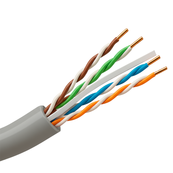 Kabel sieciowy UTP SAFIRE UTP6E-300 Cat6 szpula 300 m - czysta miedź, PVC, szary