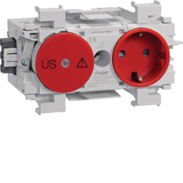Hager GS12013020 Prise de courant+Surge Wago f-mount rouge