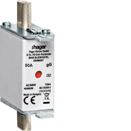 Hager LNH0050M HRC LV Fuse NH000 gG AC500V 50A
