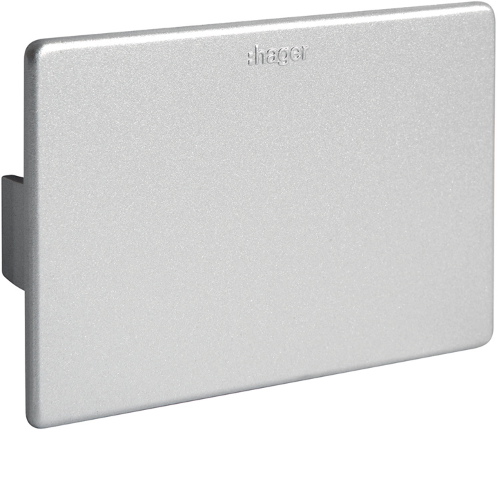 Hager L6623LAN Embout pour goulotte de câbles, aluminium, RAL 7035