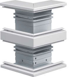 Hager BRA652103D9016 Coin extérieur 68x210mm pour couvercle de goulotte 2x80mm blanc