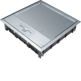 Hager VEQ1212E Unité d'alimentation Q12 Goulotte de câble en acier inoxydable