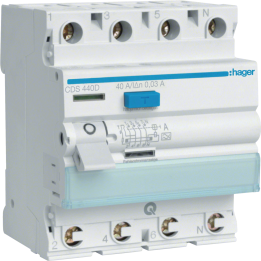 Hager CDS440D RCCB 4P 40A 30mA Type A